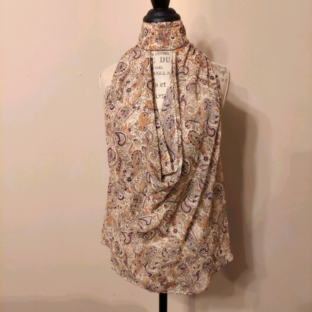 NWT Haute Hippie Sheer Silk Sleeveless Top Sz S